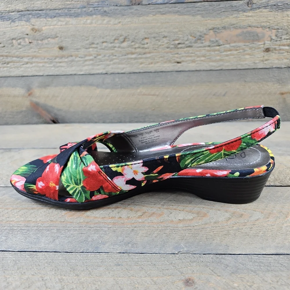 Life Stride Soft System Mimosa 2 Slingback Open Toe Women's Floral Sandals